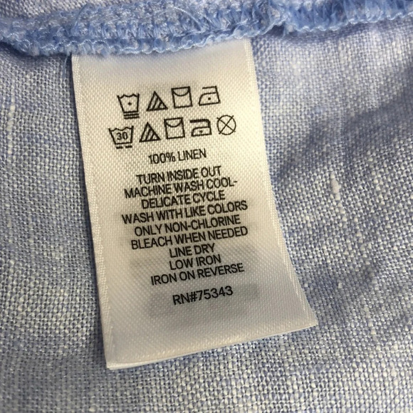 2/$30 Cynthia Rowley Top Size Small Linen Split Neck Sleeveless Summer Fabric - Picture 7 of 13